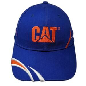 CAT Western States Equipment Strapback Baseball Cap Blue One Size Embroidered